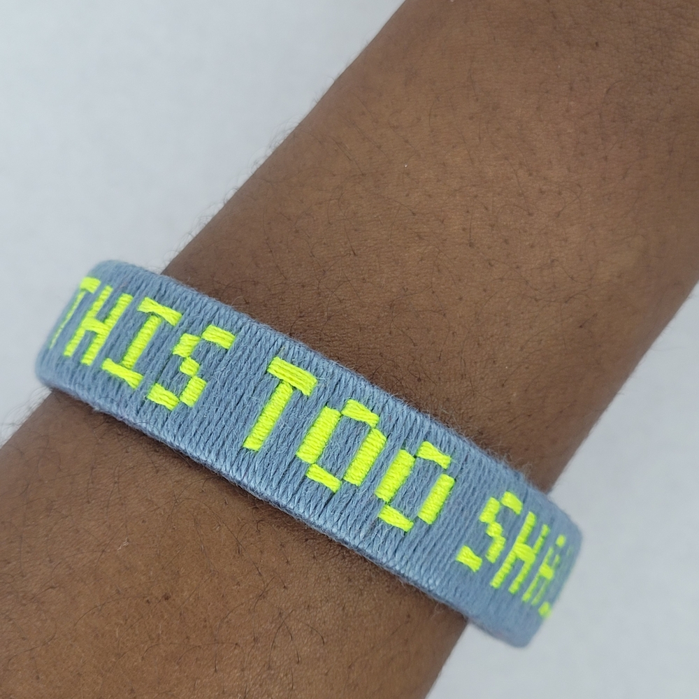 Stylish Faith-Based Embroidered Adjustable Bracelet - Picture 5 of 10